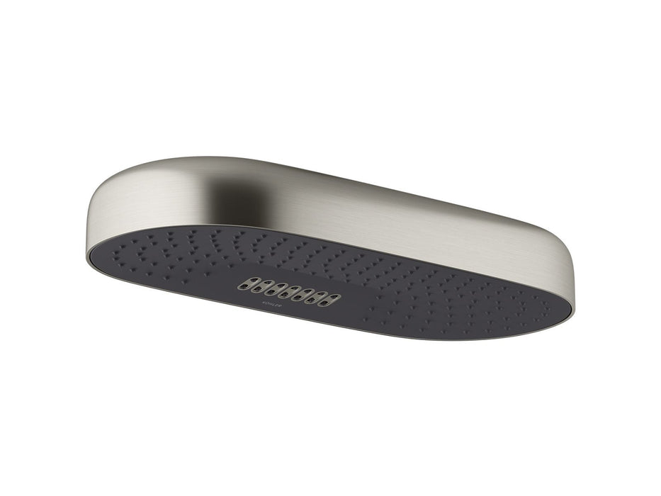KOHLER Statement Oblong 18" two-function rainhead, 2.5 gpm