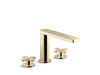 KOHLER K-73081-3 Composed Deck-mount bath faucet with cross handles