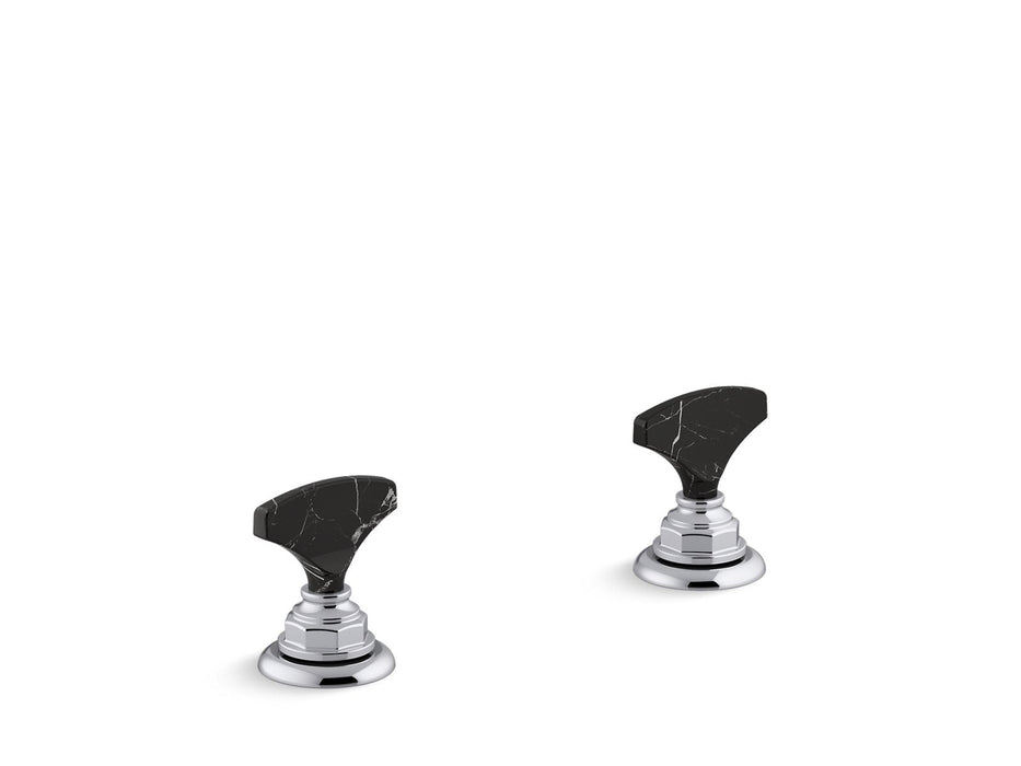 KOHLER K-98068-6NRO Artifacts Nero Marquina T-handle bathroom sink faucet handles