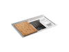 KOHLER K-80085-1PC Task Smart Divide Smart Divide 33" top-/undermount double-bowl workstation kitchen sink