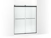 KOHLER K-706015-D3 Levity Sliding shower door, 74" H x 56-5/8 - 59-5/8" W, with 1/4" thick Frosted glass