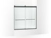 KOHLER K-706004-D3 Levity Sliding bath door, 62" H x 56-5/8 - 59-5/8" W, with 1/4" thick Frosted glass