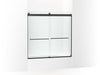 KOHLER K-706006-L Levity Sliding bath door, 59-3/4" H x 56-5/8 - 59-5/8" W, with 1/4" thick Crystal Clear glass