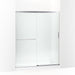KOHLER K-707608-6L Elate Sliding shower door, 70-1/2" H x 56-1/4 - 59-5/8" W, with 1/4" thick Crystal Clear glass