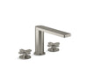 KOHLER K-73081-3 Composed Deck-mount bath faucet with cross handles