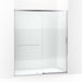 KOHLER K-707616-8G81 Elate Sliding shower door, 75-1/2" H x 62-1/4 - 65-5/8" W with heavy 5/16" thick Crystal Clear glass with privacy band