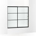 KOHLER K-707618-8G80 Elate Sliding bath door, 56-3/4" H x 56-1/4 - 59-5/8" W with heavy 5/16" thick Frosted glass with rectangular grille pattern