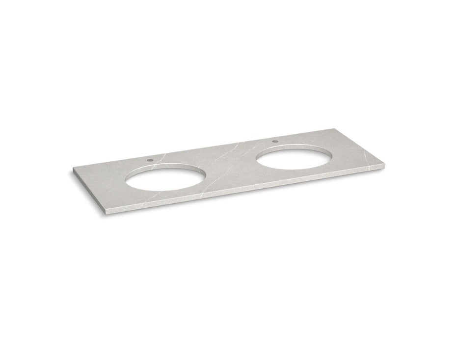 KOHLER K-28259 Silestone quartz 61" vanity top with double oval cutouts