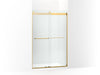 KOHLER K-706014-L Levity Sliding shower door, 74" H x 44-5/8 - 47-5/8" W, with 1/4" thick Crystal Clear glass