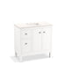 KOHLER K-33531-ASB Beauxline 36" bathroom vanity cabinet with sink and quartz top