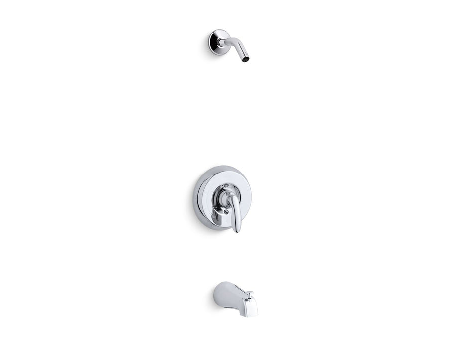 KOHLER K-PLS15601-4 Coralais Bath and shower valve trim with lever handle and NPT spout, less showerhead, project pack