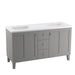 KOHLER Poplin 60" bathroom vanity cabinet with sinks and quartz top
