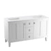 KOHLER Poplin 60" bathroom vanity cabinet with sinks and quartz top