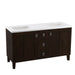 KOHLER Poplin 60" bathroom vanity cabinet with sinks and quartz top