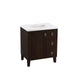 KOHLER Poplin 30" bathroom vanity cabinet with sink and quartz top