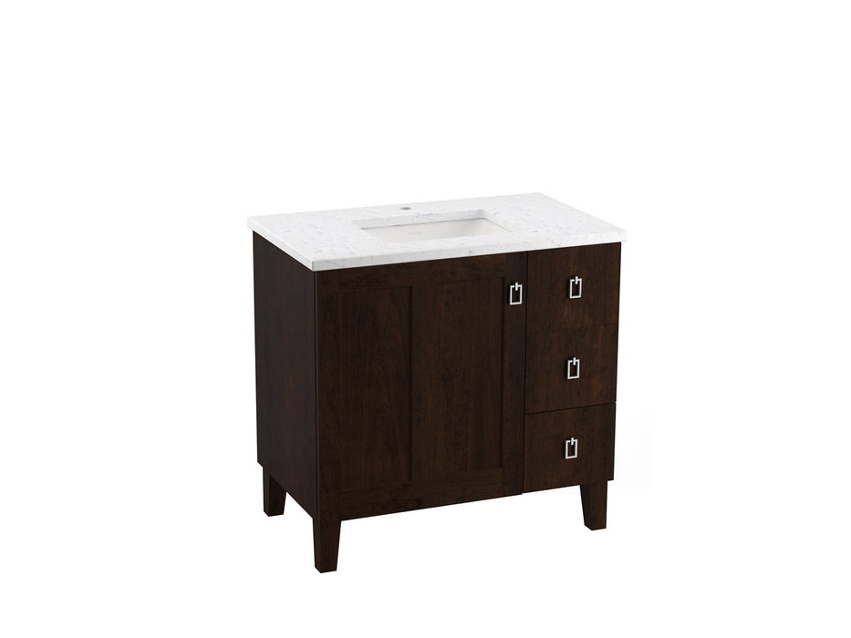 KOHLER K-99533-LGR Poplin 36" bathroom vanity cabinet