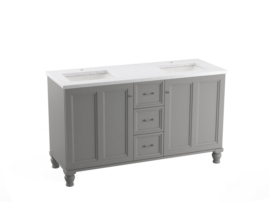 KOHLER K-99524-LG Damask 60" bathroom vanity cabinet