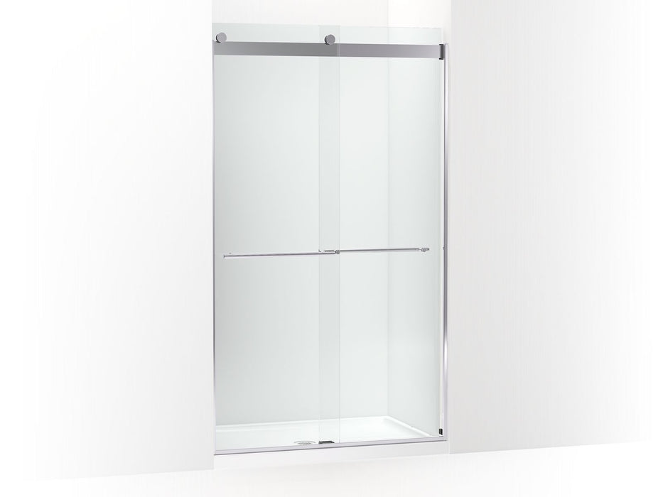 KOHLER K-702428-L Levity Plus Frameless sliding shower door, 81-5/8" H x 44-5/8 - 47-5/8" W, with 3/8"-thick Crystal Clear glass