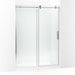 KOHLER K-701696-L Composed Sliding shower door, 78" H x 56-1/8 - 59-7/8" W, with 3/8" thick Crystal Clear glass