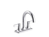 KOHLER K-28124-4N Venza Centerset bathroom sink faucet, 0.5 gpm