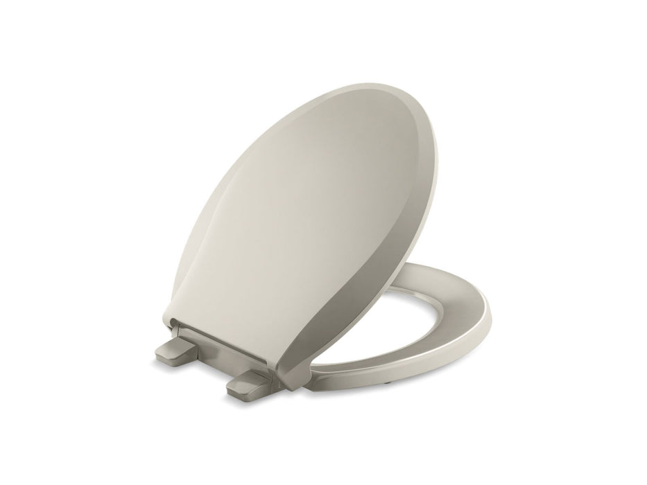 KOHLER K-4639-RL Cachet ReadyLatch Quiet-Close round-front toilet seat