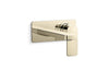 KOHLER K-22567-4 Parallel Wall-mount single-handle bathroom sink faucet, 1.2 gpm