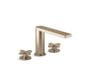 KOHLER K-73081-3 Composed Deck-mount bath faucet with cross handles