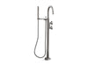 KOHLER K-T77984-9 Components Floor-mount bath filler trim with industrial handles and handshower
