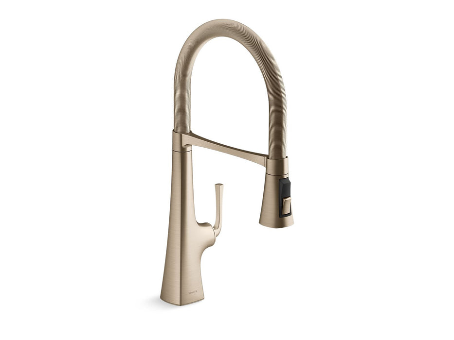 KOHLER K-22061 Graze Semi-professional kitchen sink faucet with three-function sprayhead