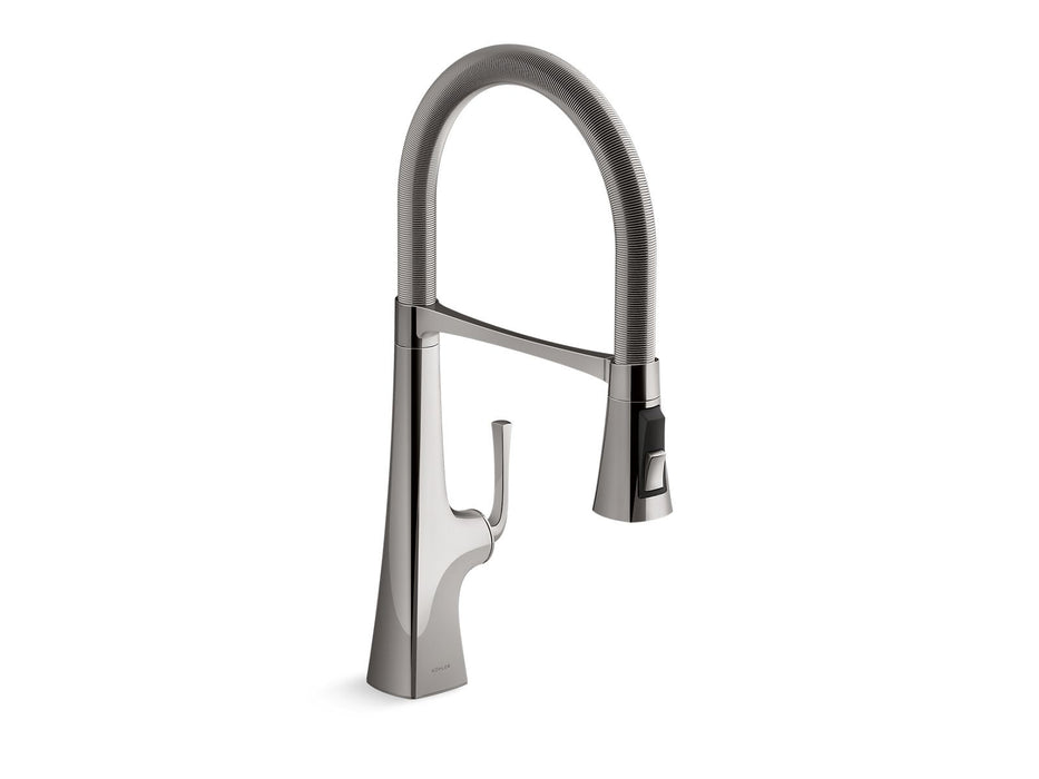 KOHLER K-22061 Graze Semi-professional kitchen sink faucet with three-function sprayhead