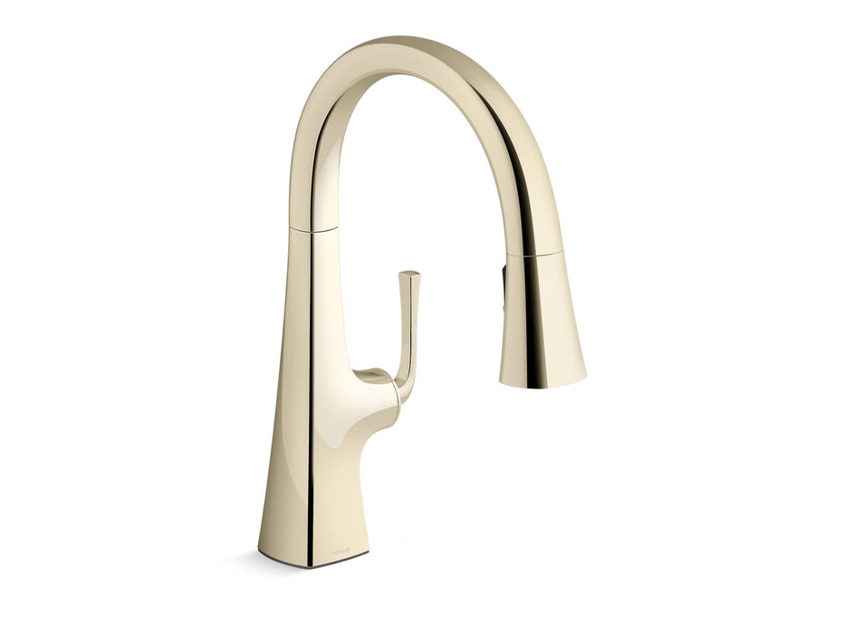 KOHLER K-22063 Graze Pull-down kitchen sink faucet with three-function sprayhead