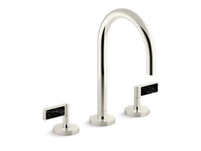 Kallista P24490-NM One Basin Set, Gooseneck, Lv, Nm Stone