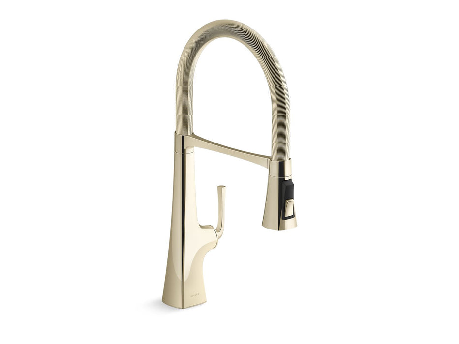 KOHLER K-22061 Graze Semi-professional kitchen sink faucet with three-function sprayhead