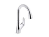 KOHLER K-30469 Rival Pull-down kitchen sink faucet with two-function sprayhead