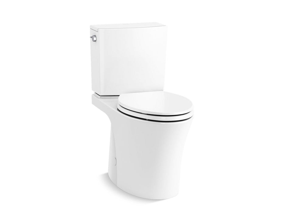 Veil Two-piece elongated toilet with skirted trapway, 1.28 gpf