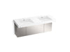 KOHLER K-81030-BSS Constellation 60" wall-mount basin lavatory system