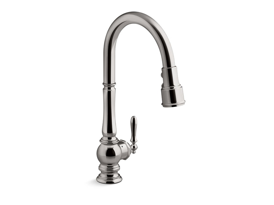 KOHLER K-29709-WB Artifacts Touchless pull-down kitchen sink faucet with KOHLER Konnect and three-function sprayhead