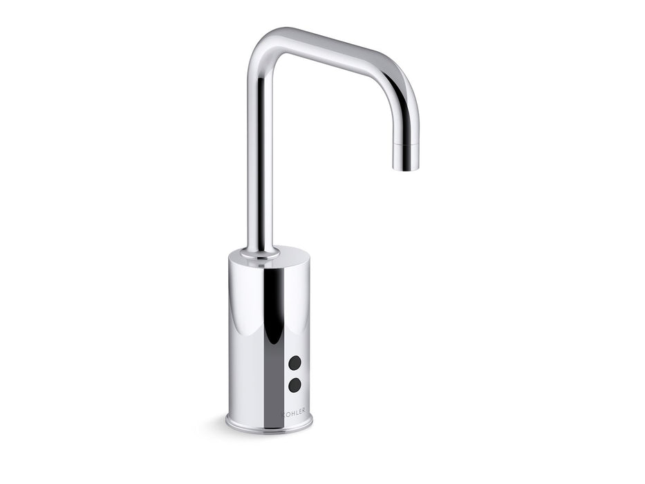 KOHLER K-13473-SATA Gooseneck Touchless single-hole lavatory faucet with Insight sensor technology, DC-powered, less drain, 0.35 gpm