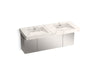 KOHLER K-81030-BSS Constellation 60" wall-mount basin lavatory system