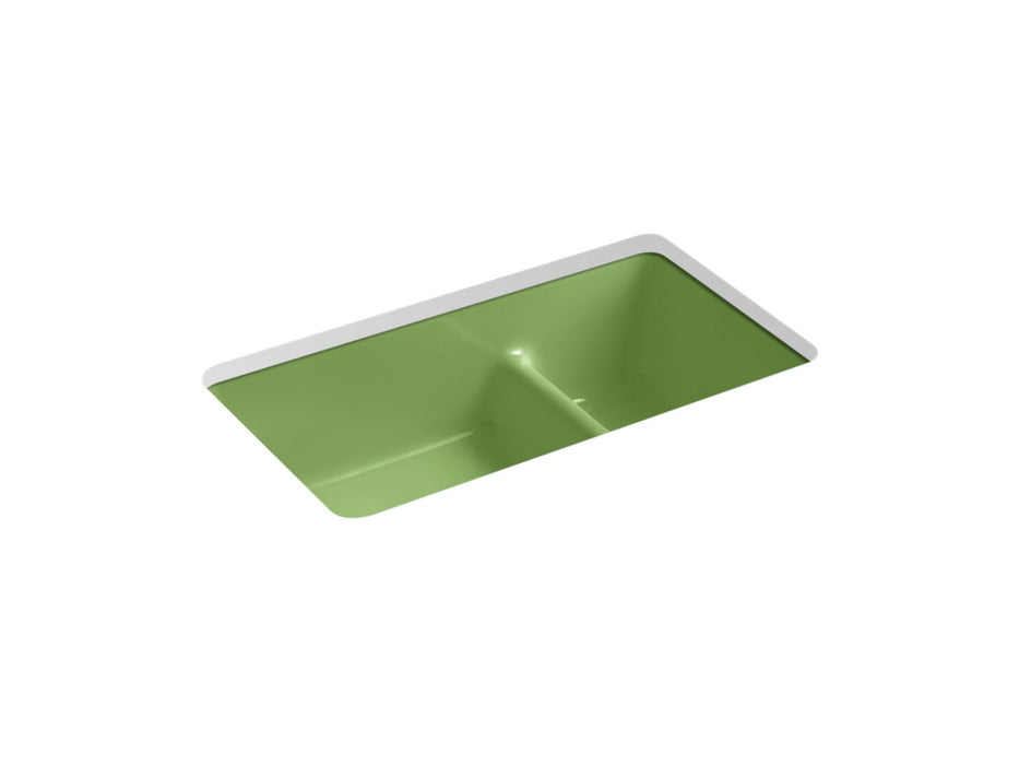 KOHLER K-6625 Iron/Tones Smart Divide 33" top-/undermount double-bowl kitchen sink