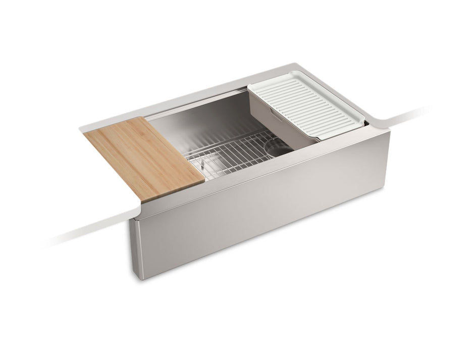 KOHLER Strive 35-1/2" undermount single-bowl farmhouse workstation kitchen sink
