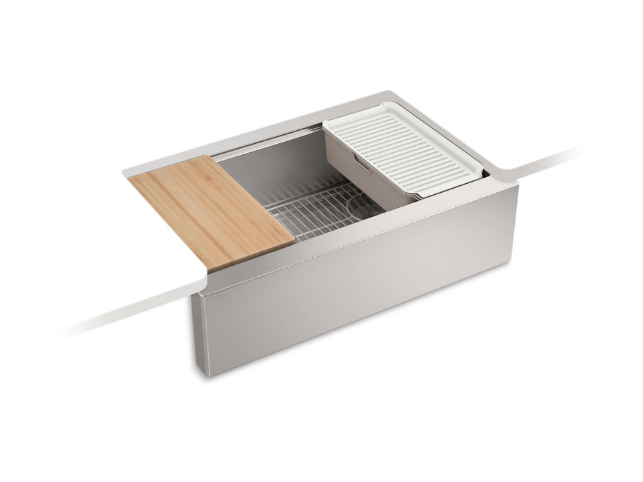 KOHLER Strive 32-1/2" undermount single-bowl farmhouse workstation kitchen sink