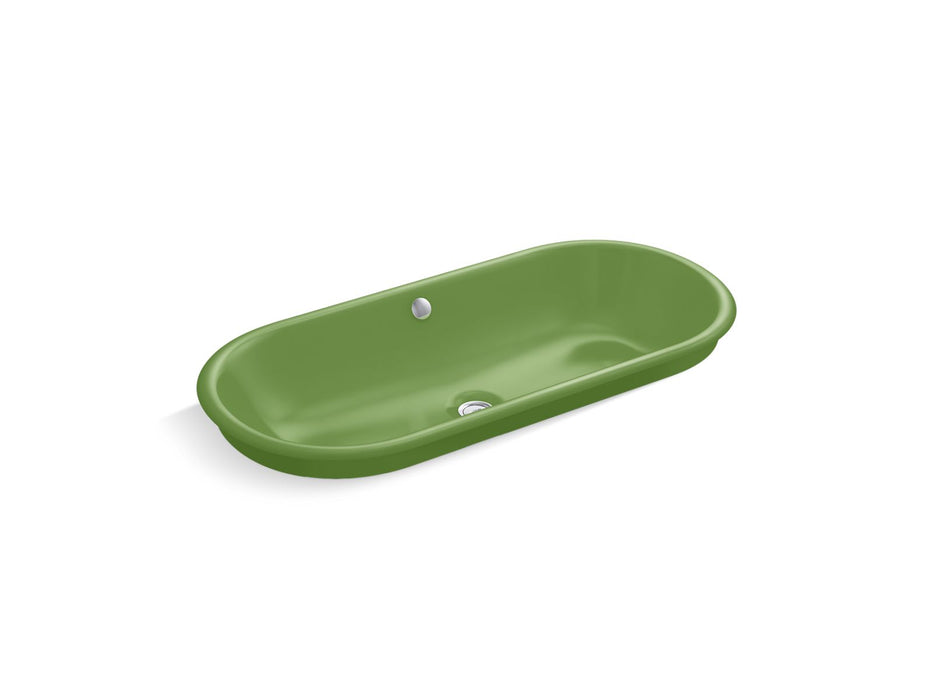 KOHLER K-20213-PFG Iron Plains 33" oval drop-in / undermount / vessel bathroom sink