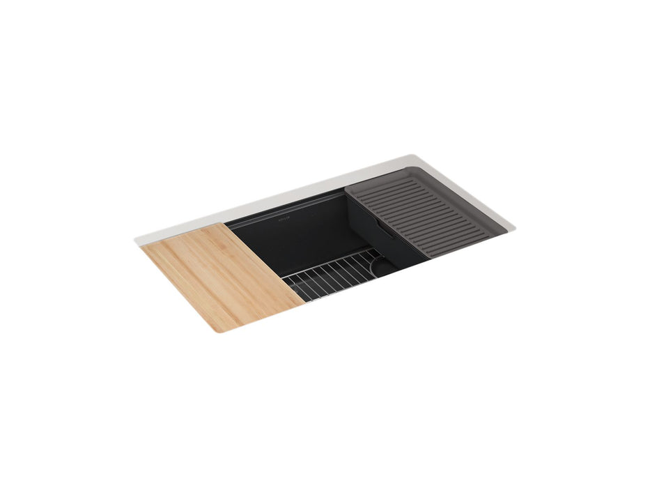 KOHLER Billings™ 32-1/2" undermount single-bowl workstation kitchen sink
