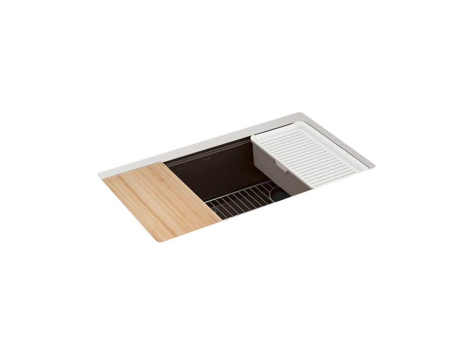 KOHLER Billings™ 32-1/2" undermount single-bowl workstation kitchen sink