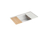 KOHLER Billings™ 32-1/2" undermount single-bowl workstation kitchen sink