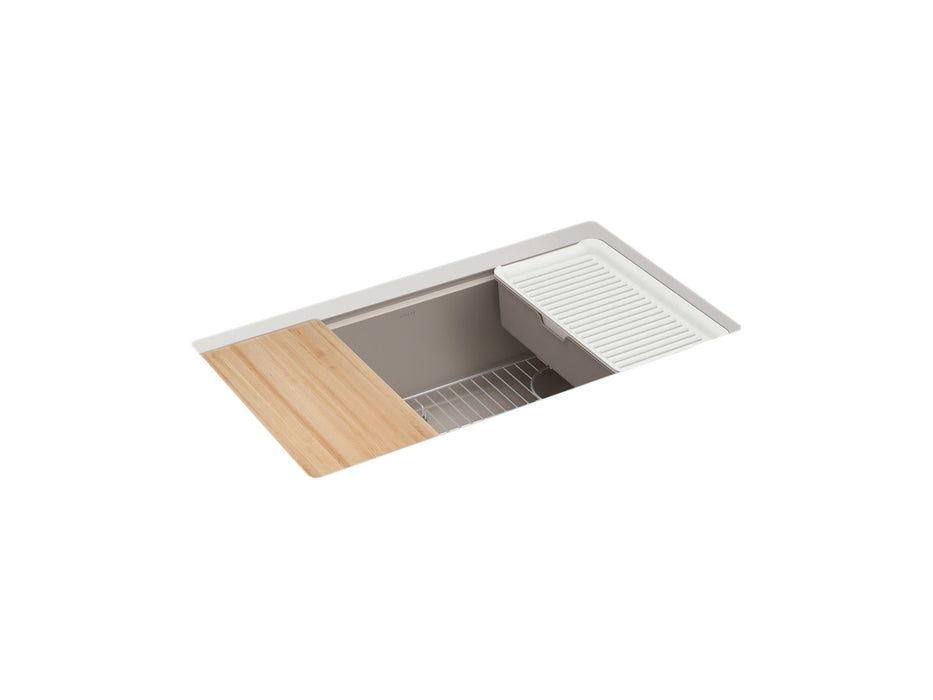 KOHLER Billings™ 32-1/2" undermount single-bowl workstation kitchen sink