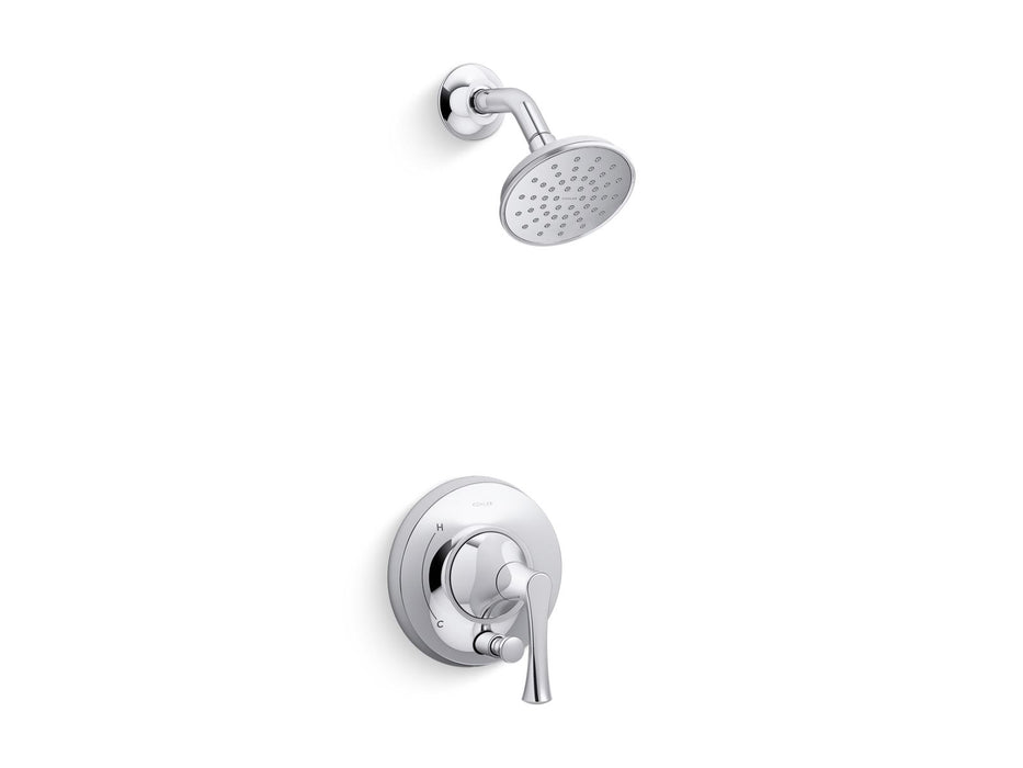 KOHLER K-T35943-4H Buckley Rite-Temp shower trim kit with push-button diverter, 1.5 gpm