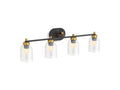 Matte Black with Brushed Moderne Brass