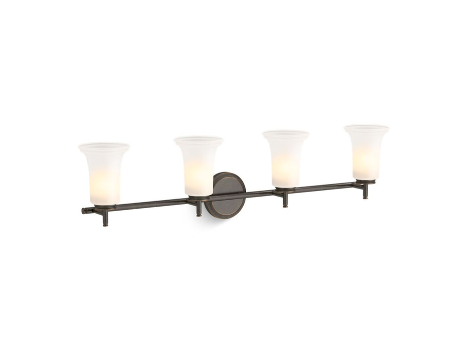 KOHLER K-38407-SC04 Bellera Four-light sconce with frosted shades